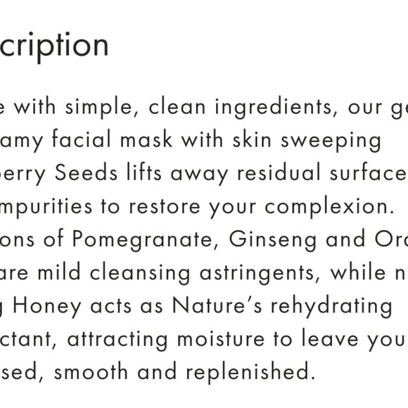 The Cottage Greenhouse ORANGE BLOSSOM & HONEY FACE MASK 2oz. - Picture 4 of 4